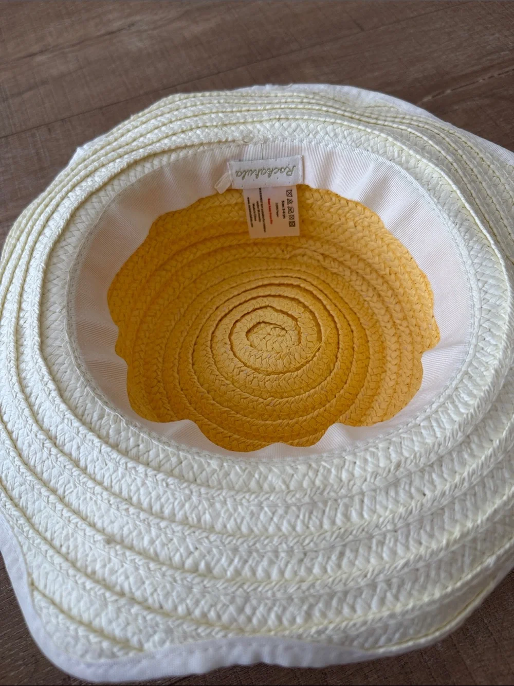 Rockahula Daisy 🌼 Kids Two-Tone Yellow and White Straw Sun Hat
